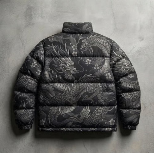 'ROMANS' - Black Japan Puffer Jacket